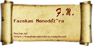 Fazekas Menodóra névjegykártya